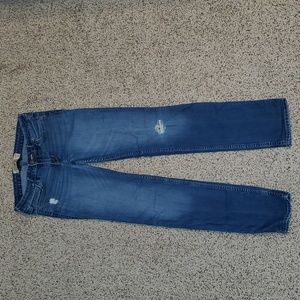 Hollister Skinny Stretch Blue Denim Distressed Jeans